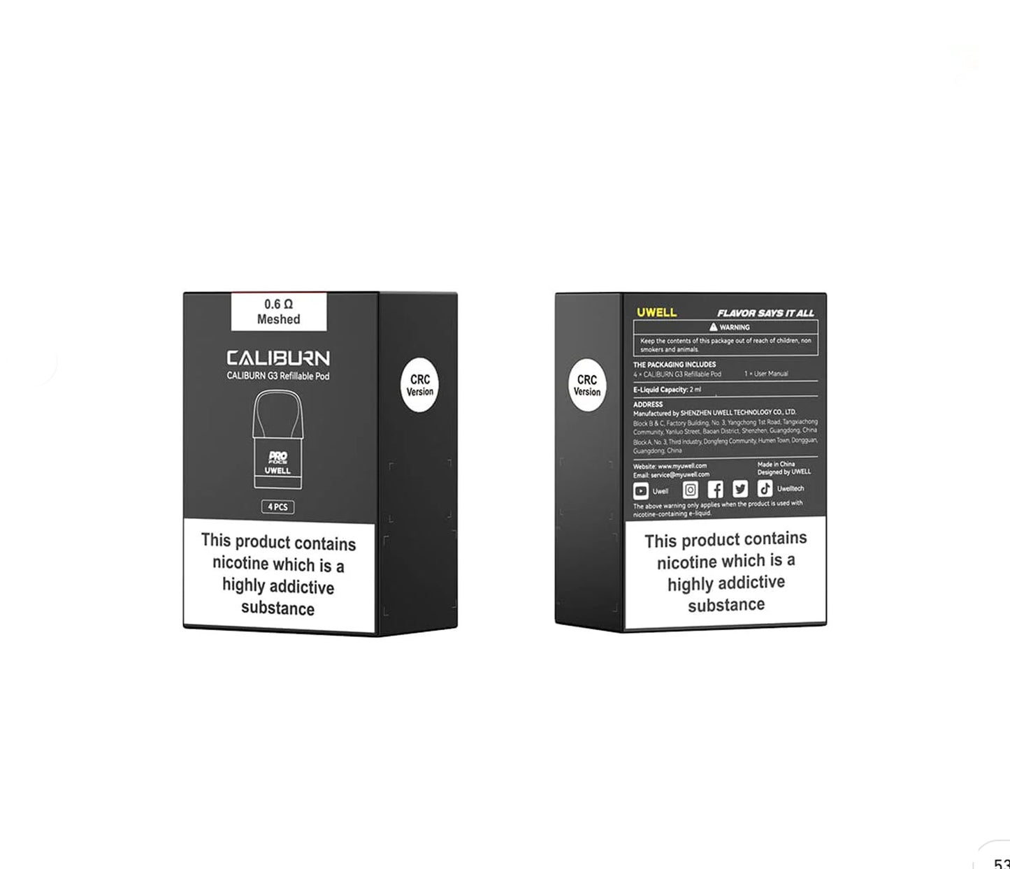 Uwell Caliburn G3 Replacement Pods - 4 Pack