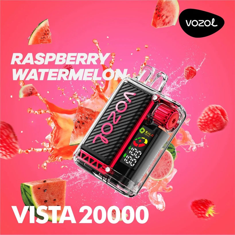 Vozol Vista 20000 Puffs Raspberry Watermelon 50mg Disposable Vape,