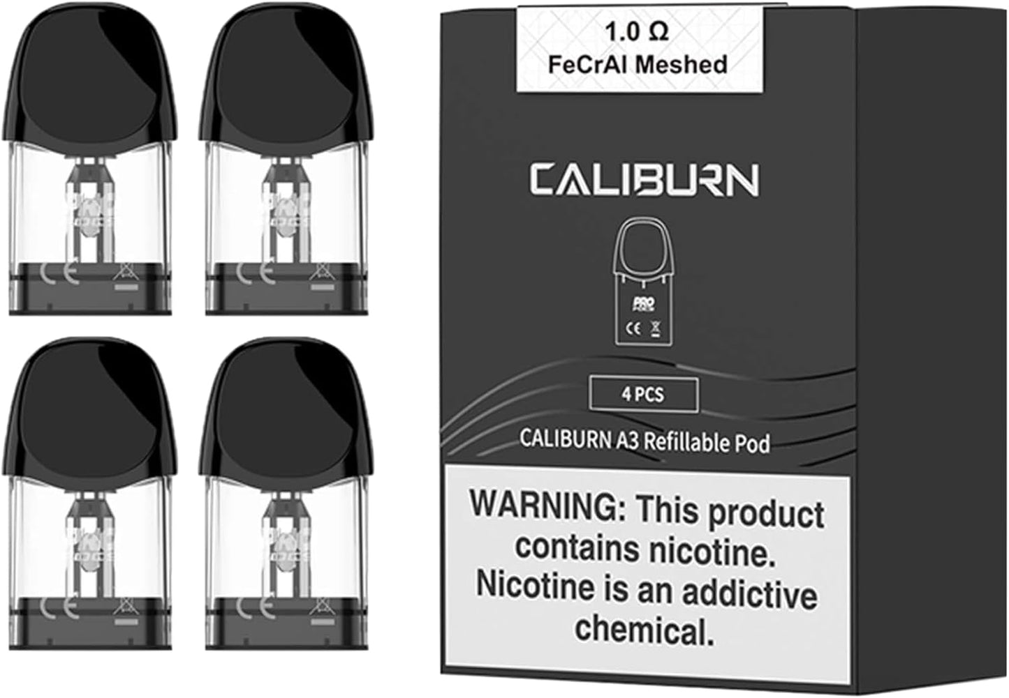 Caliburn A3 Replacement Pods for A3/ AK3 Built in Mesh Coil.