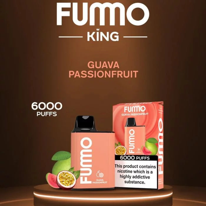 Fumo King kiwi Passion Fruit Guava 6000 Best disposable vapes in Uganda
