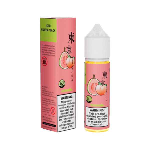 Tokyo Iced Guava Peach 3mg/ml- 60ml E liquid.