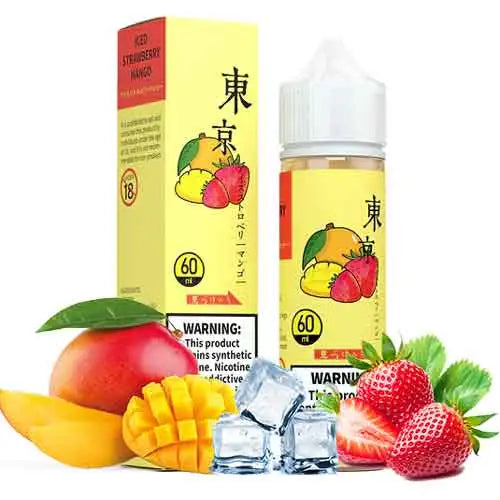 Tokyo Iced Mango peach 3mg 60ml E liquid.