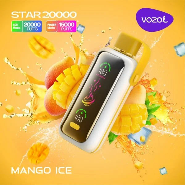 VOZOL Star Juicy Mango Ice 20000 Puffs Disposable Vape in Uganda.
