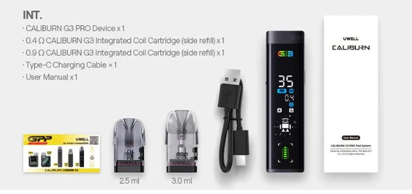 Uwell Caliburn G3 Pro Pod System Kit 1000mAh