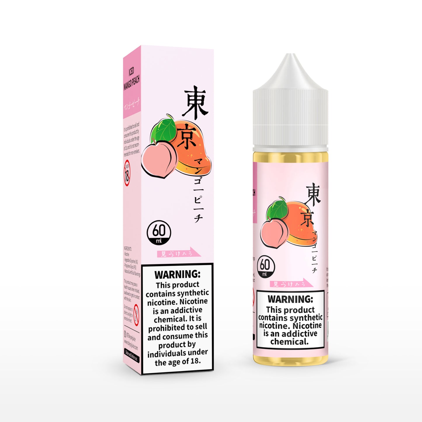 TOKYO Iced Peach 3m/ml- 60ML E-Liquid IN UGANDA.