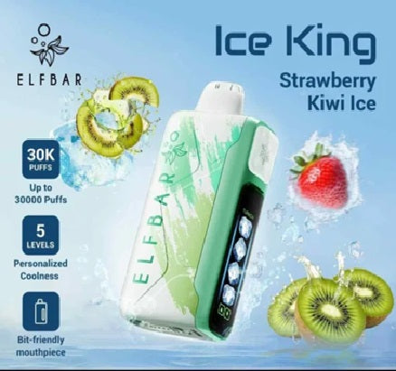 Elf Bar Ice King Strawberry Kiwi Ice Disposable Vape 30,000 Puffs 50MG