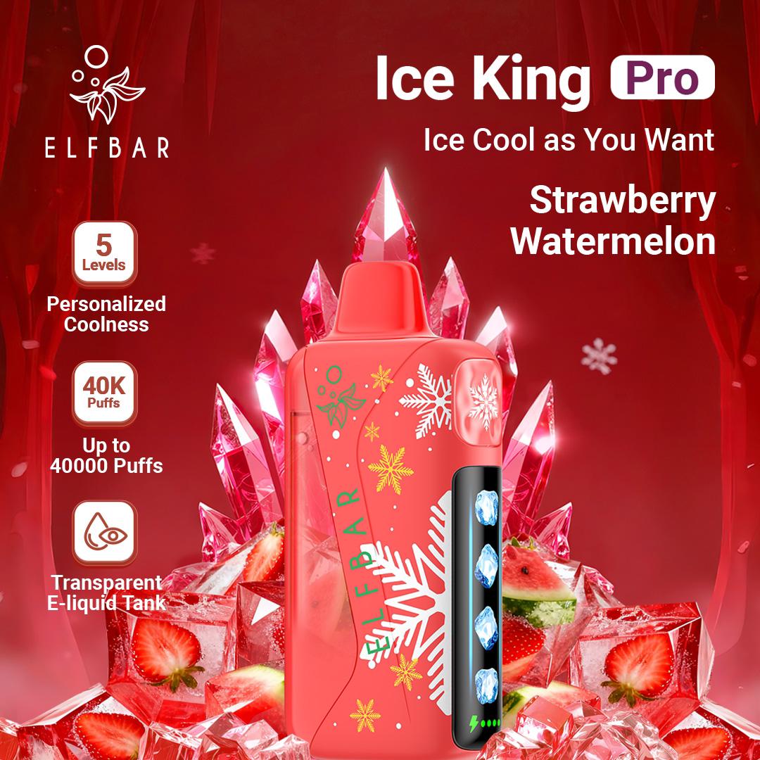 ELFBAR Ice King Pro Strawberry Watermelon 40000 Puffs.