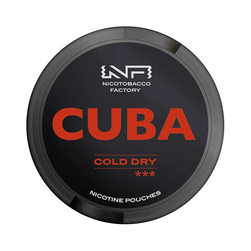 CUBA Cold Dry Strong 43mg snus in Uganda.