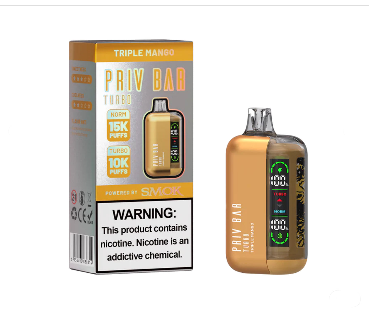 PRIV BAR Tipple Mango Disposable Device - 15000 Puffs