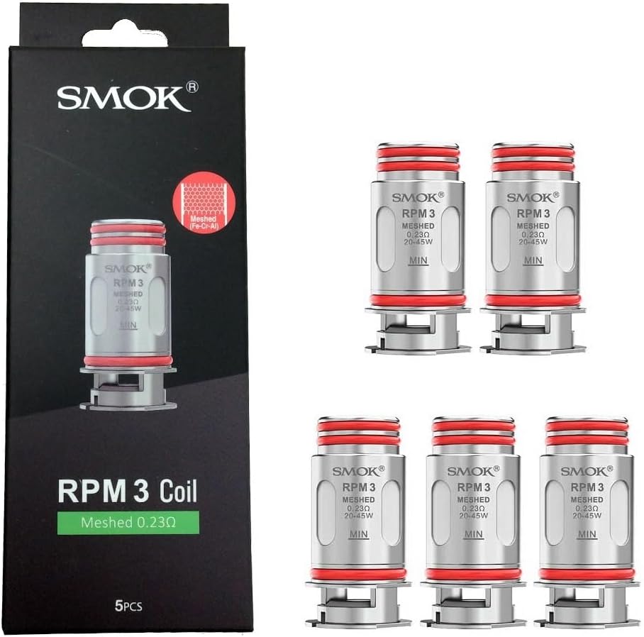 Smok RPM 3 Coils 0.15ohm 0.23ohm Meshed Coil  Replacement Pack Of 5