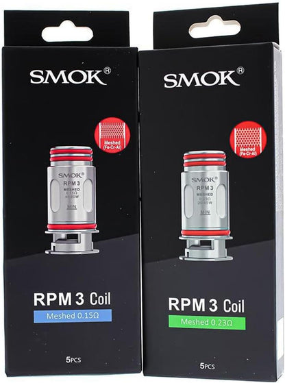 Smok RPM 3 Coils 0.15ohm 0.23ohm Meshed Coil  Replacement Pack Of 5