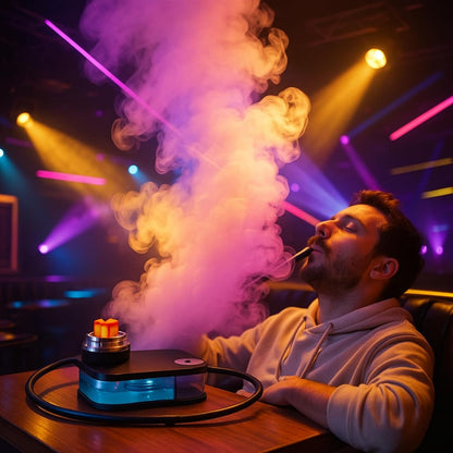 Portable Shisha Hookah Box with LED Lights & Accessories