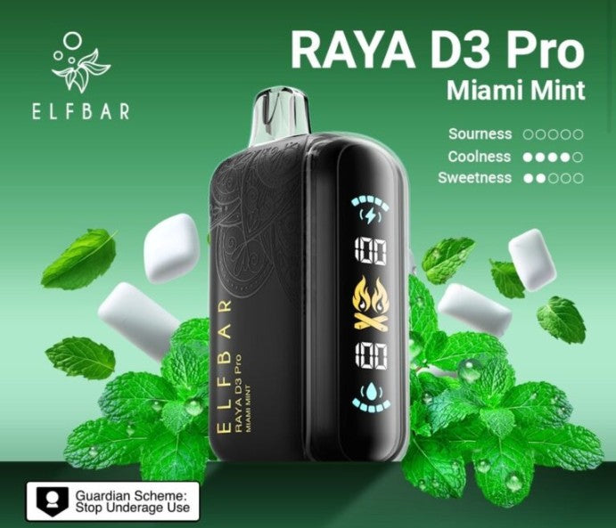 ELF BAR RAYA D3 Pro - Miami Mint 30,000 puffs