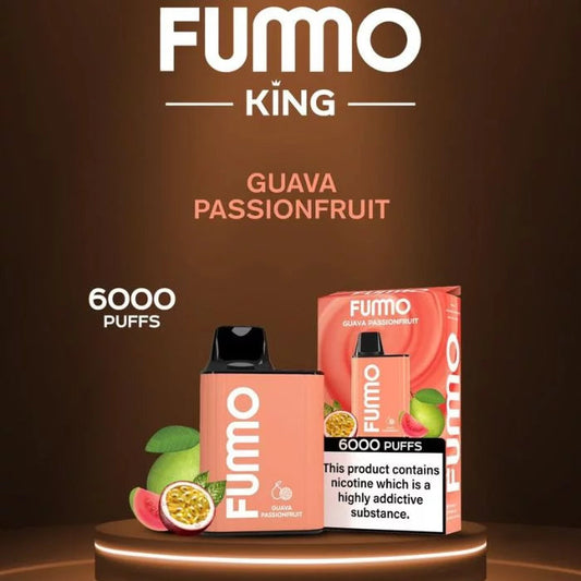 Fumo King kiwi Passion Fruit Guava 6000 Best disposable vapes in Uganda