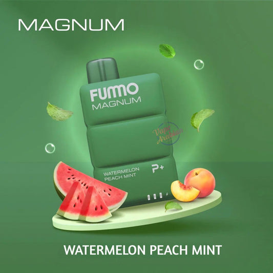 FUMMO Magnum Watermelon Peach Mint 8000 Puffs Disposable In UGANDA