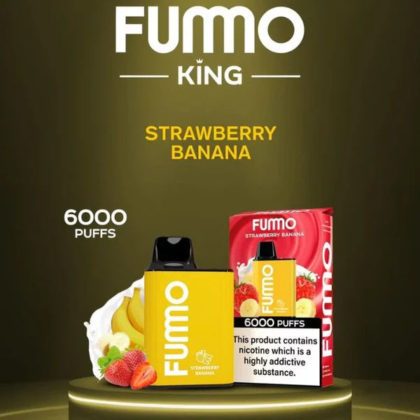 Fumo King Strawberry Banana Best disposable vapes in Uganda.
