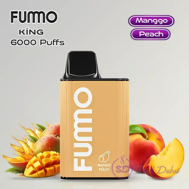 Fumo King 6000 puffs Mango Peach disposable vapes in Uganda.