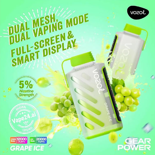 Vozol Gear power Grape ice 20000 puffs 50MG