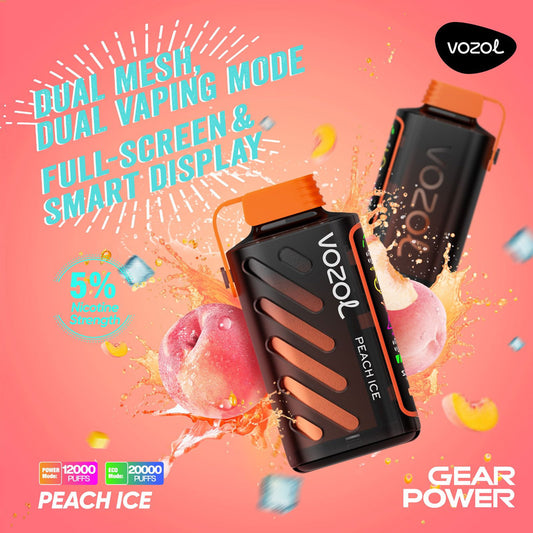 Vozol Gear power Peach Ice 20000 puffs 50MG.