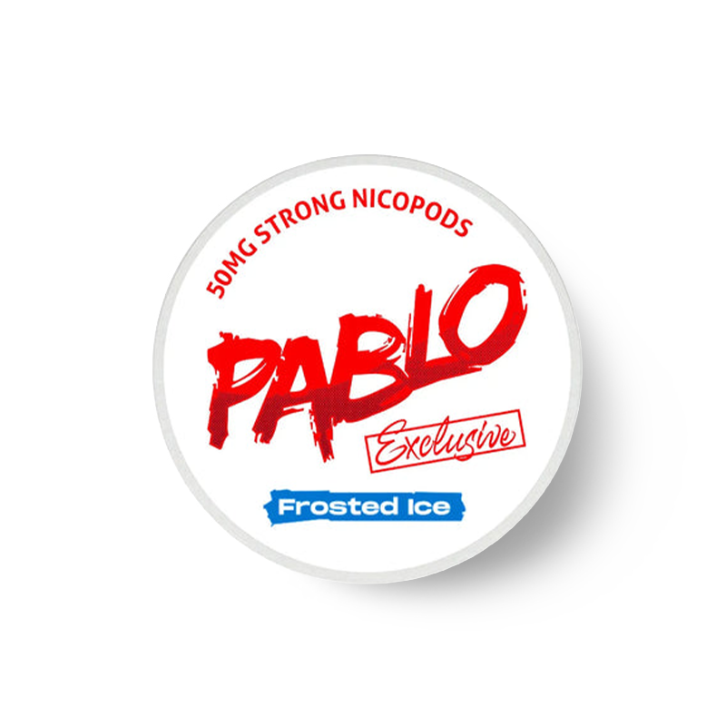 Pablo Exclusive Frosted Ice nicotine pouches in Uganda.