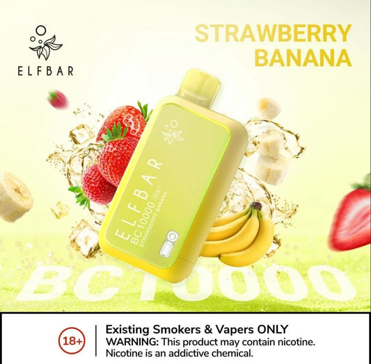 ELFBAR  BC10000 Strawberry Banana Disposable Vape
