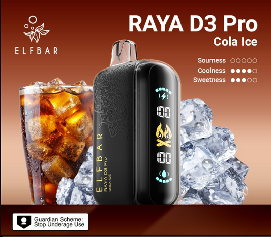 ELF BAR RAYA D3 Pro - Cola ice 30,000 puffs