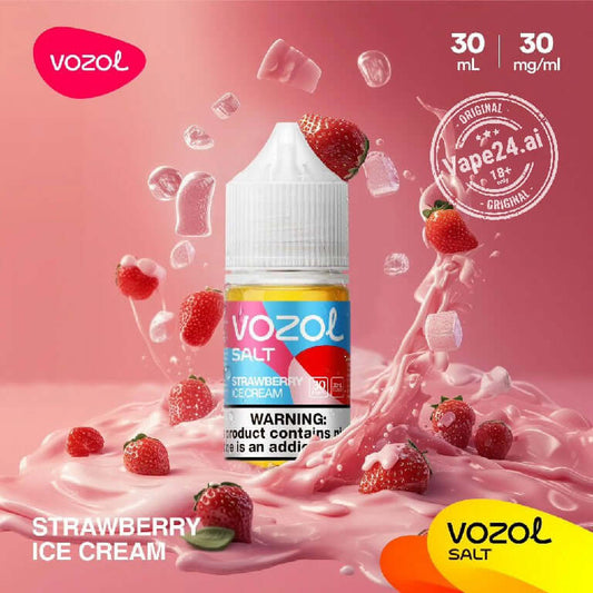 Vozol Saltnic 30mg/ 30ml Strawberry Icecream E-liquid.