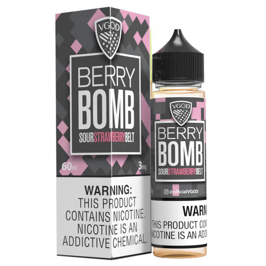 VGod E-Liquid - Berry Bomb Sour Strawberry - 3mg/- 60ml