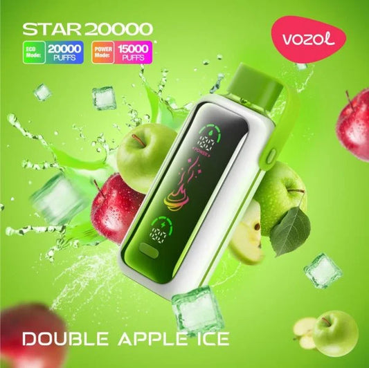 VOZOL Star Double Apple Ice 20000 Puffs Disposable Vape in Uganda.