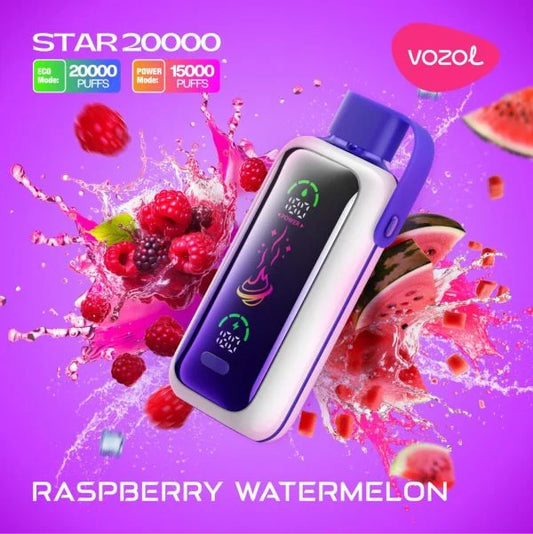 VOZOL Star Raspberry Watermelon 20000 Puffs Disposable Vape in Uganda.