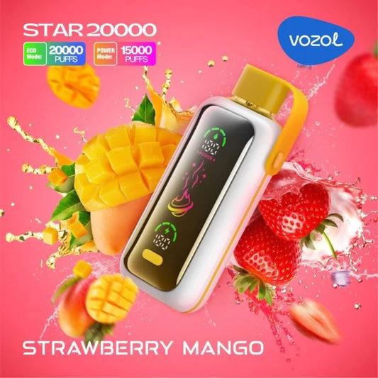 VOZOL Star Strawberry Mango 20000 Puffs Disposable Vape in Uganda.