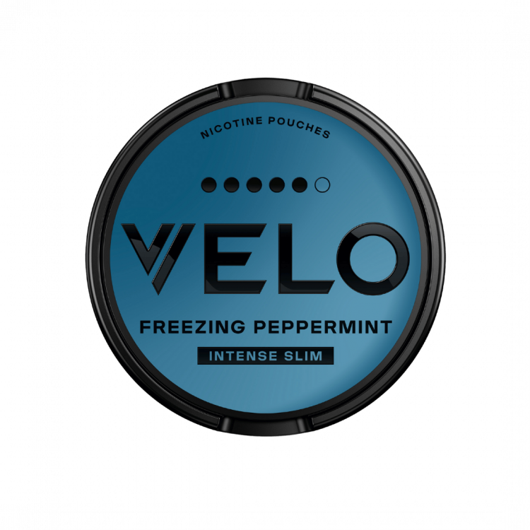 VELO Freezing Peppermint 14 mg nicotine pouches in Uganda.