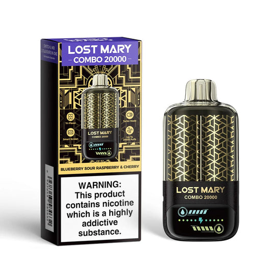 Lost Mary Combo Blueberry Sour Raspberry & Cherry 20000 Puffs – Switch & Mix 3 in 1 Flavours