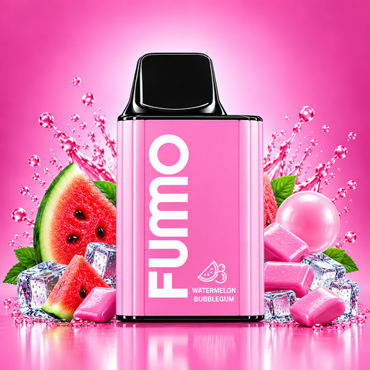 Fumo King 6000 puffs watermelon bubblegum disposable vapes in Uganda.