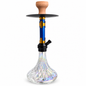Premium Hookah Single Hose Set, Glass Vase, Stainless Steel Design