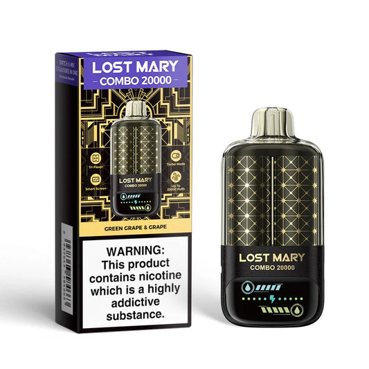 Lost Mary Combo Green Grape & Grape 20000 Puffs – Switch & Mix 3 in 1 Flavours.