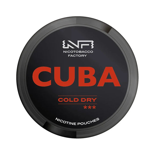 CUBA Cold Dry Strong 43mg snus in Uganda.
