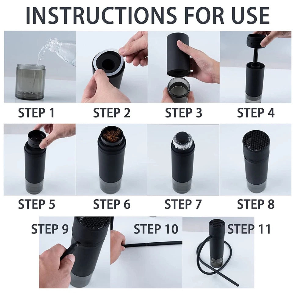 Portable Cup Style Car Hookah Shisha Set Indoor Outdoor
