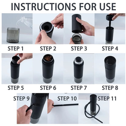 Portable Cup Style Car Hookah Shisha Set Indoor Outdoor