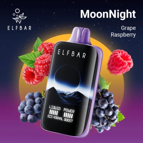 Elf bar Moon Night Grape Raspberry 40000 puffs.