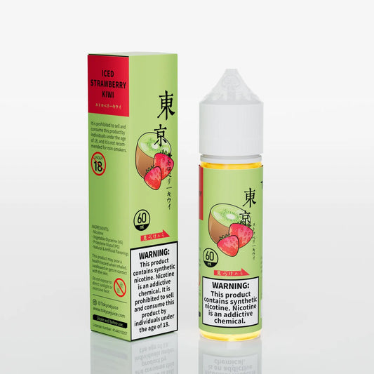 Tokyo Iced Strawberry Kiwi 3mg/ml- 60ml E liquid.