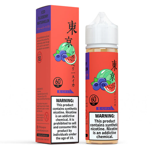 Tokyo Iced  blueberry watermelon 3mg/ml- 60ml E liquid.