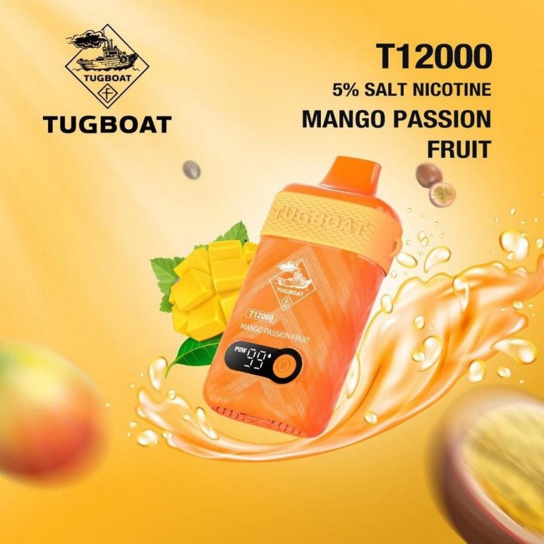 Tugboat T12,000 Mango Passion Fruit Disposable Vape in Uganda.